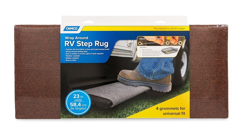 Camco 42931 Entry Step Rug 23" - Brown