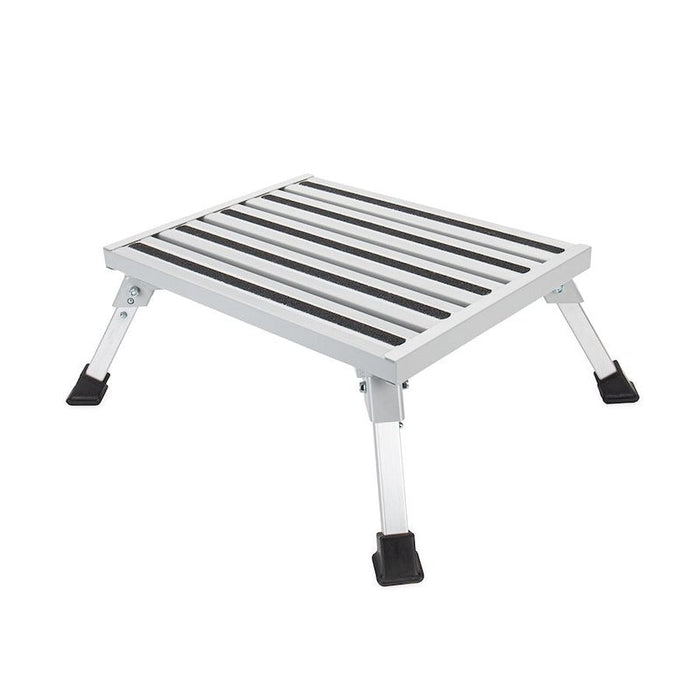 Camco 43677 One Step Step Stool With Foldable Legs - Silver