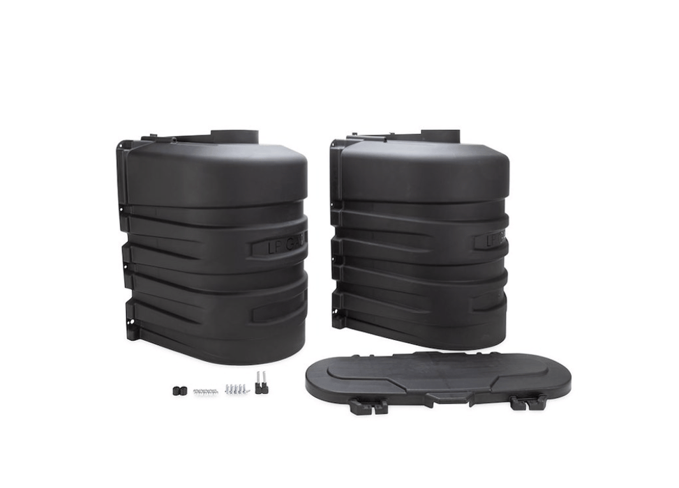 Camco 50502 Dual 20 lb. Tank Propane Tank Cover - Black - Young Farts RV Parts