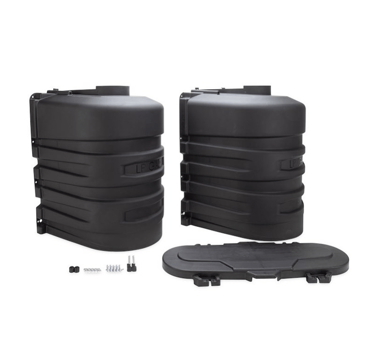 Camco 50512 Dual Propane Tank Cover (30 Lbs) - Black - Young Farts RV Parts