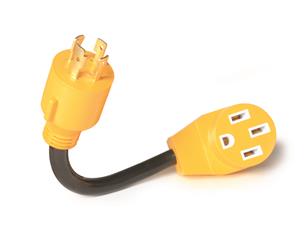 Camco Dogbone 30AM / 50AF Power Grip 12" Adapter 4 Prong - 55422 - Young Farts RV Parts