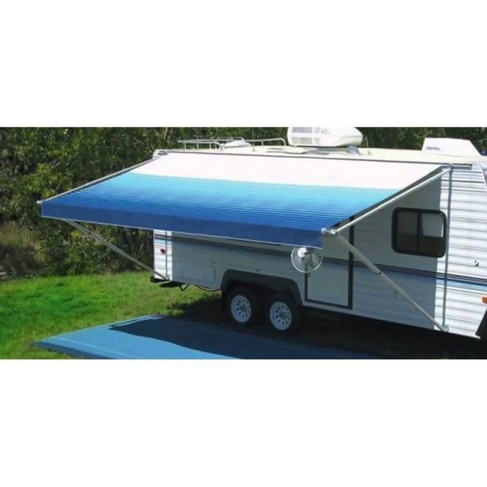 Carefree JU158E00 - 1Pc Fabric 15' Ocean Blue Awning with White Weatherguard