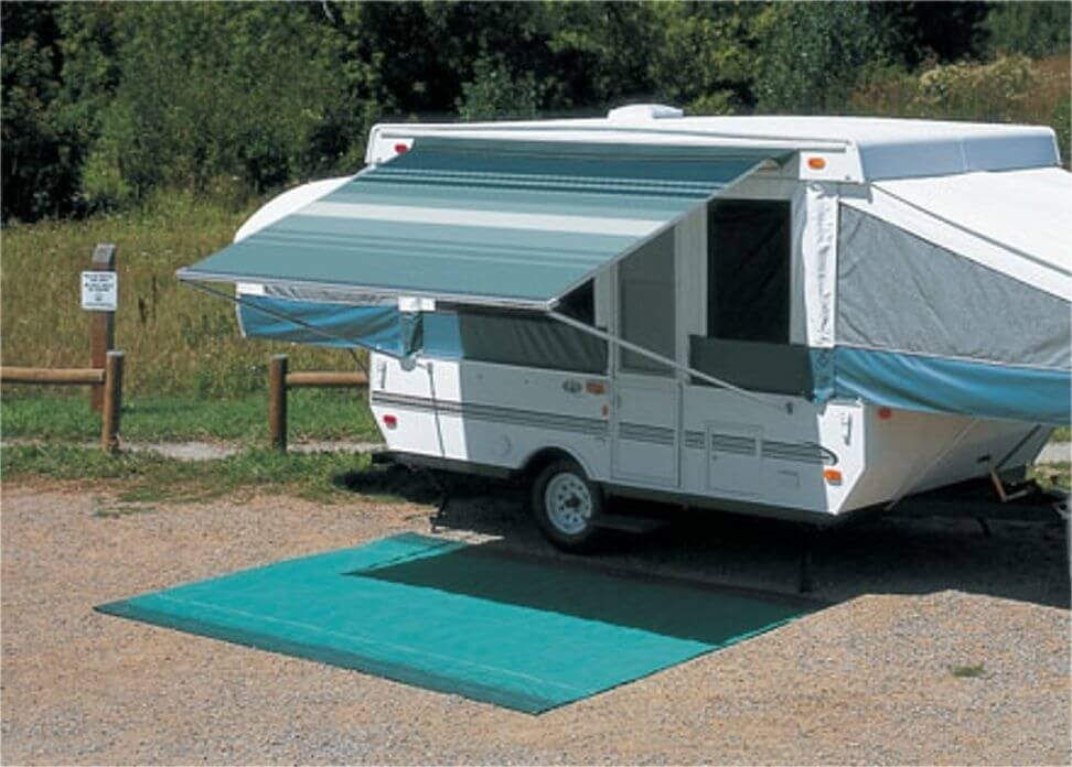 Carefree JU198C00 - 1Pc Fabric 19' Teal Awning with White Weatherguard