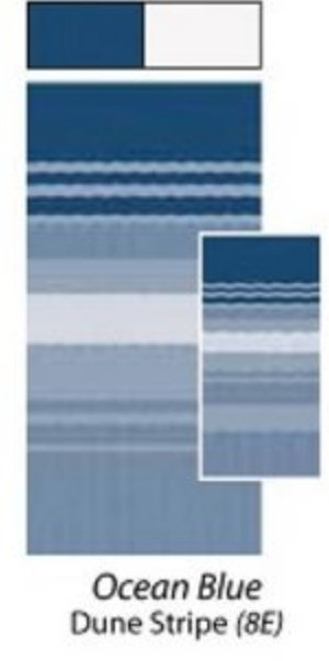 Carefree RV EA188E00 Awning Roller Assembly 18' - Ocean Blue Dune Stripe