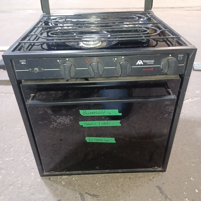Used Atwood / Wedgewood Range Stove 3-Burner - R2137BGP - L 20" × W 20" × H 21"