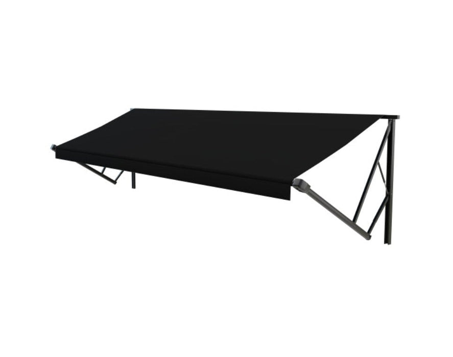 Classic Solera Manual Roller/Fabric 17 ft. Solid Black