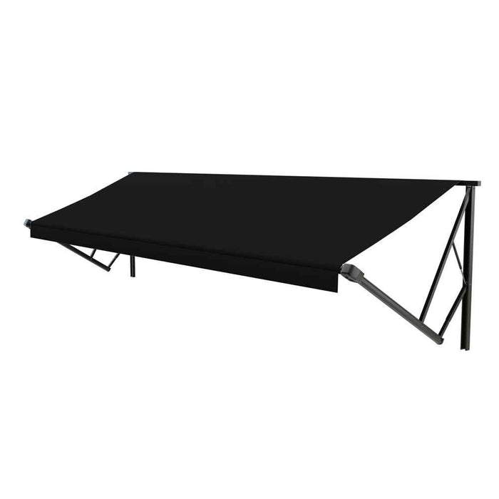 Classic Solera Manual Roller/Fabric 21 ft. Solid Black