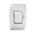 Contoured On/Off Switch In Plate White Single - Young Farts RV Parts