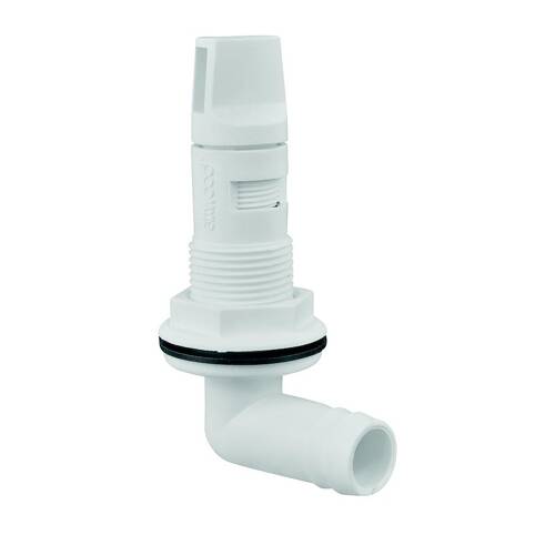 Attwood Marine Livewell Aerator Rotating Spray Head - With Shut Off Valve - White; Single - 4125-7