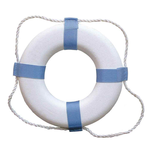 Decorative Ring Buoy - 17" - White/Blue - Not USCG Approved - Young Farts RV Parts