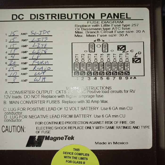 Used RV Converter MagneTek 45 Amp 7300 Series Model 7345
