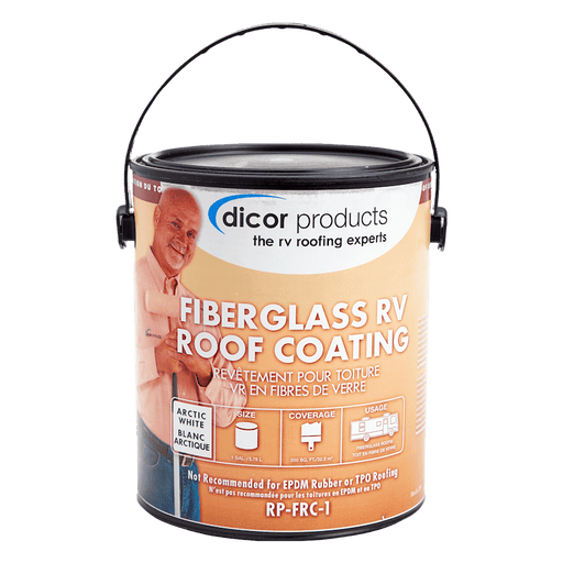 Dicor Corp. RP - FRC - 1 Fiberglass Roof Coating, White - 1 Gallon - Young Farts RV Parts