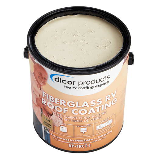 Dicor Corp. RP - FRCT - 1 Fiberglass Roof Coating - Tan - 1 Gallon - Young Farts RV Parts