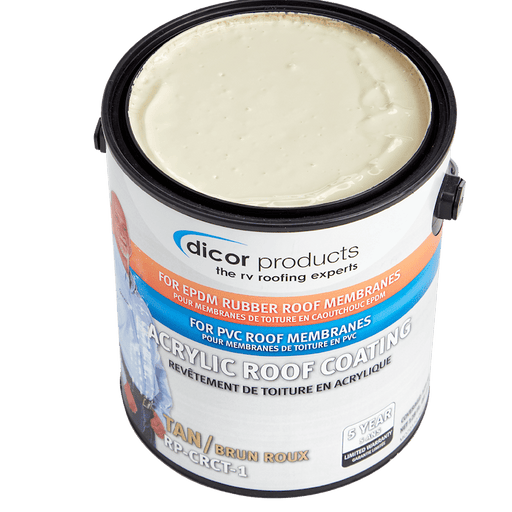Dicor RP - CRCT - 1 EPDM Acrylic Roof Coating, Tan - 1 Gallon - Young Farts RV Parts