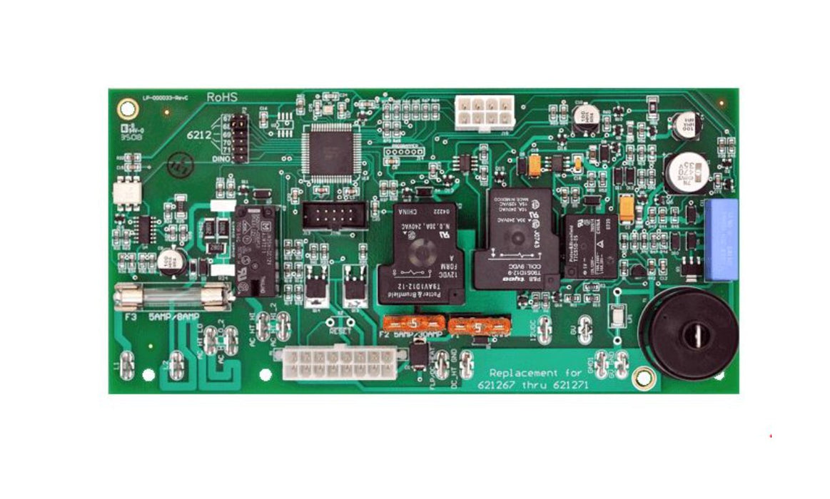 Dinosaur Electric 6212XX Refrigerator Power Supply Circuit Board For Norcold Refrigerator Series N410\ N412\ N510\ N512\ N621\ N623\ N624\ N640\ N641\ N821\ N822\ N823\ N824\ N841\ N842\ N843\ N1095\ 1200 And 1201; 2 Way And 3 Way - Young Farts RV Parts