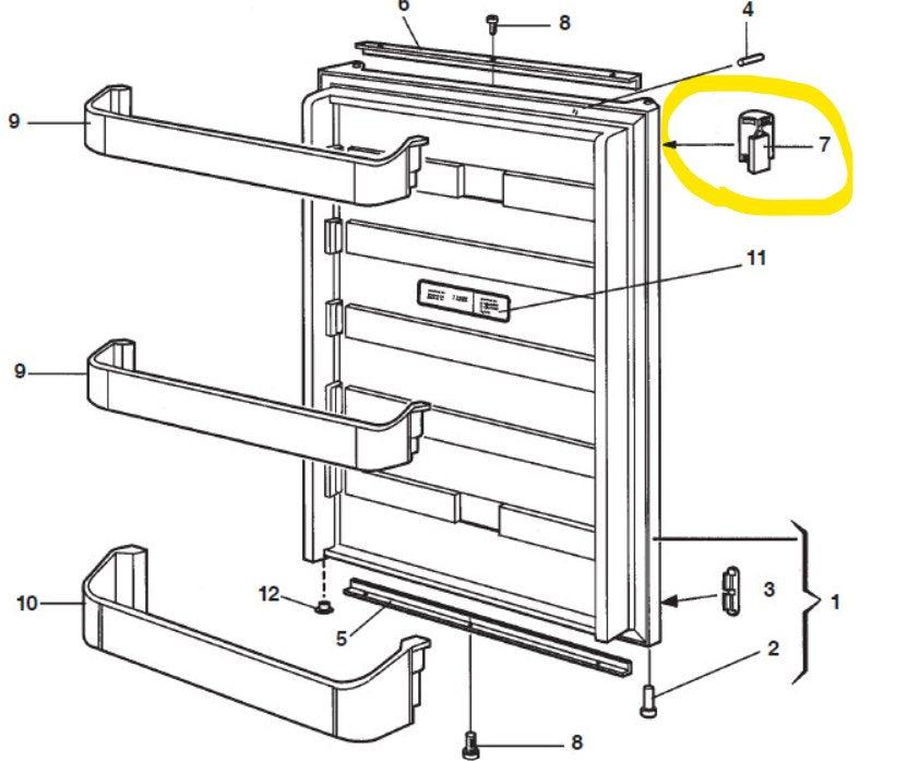 Dometic (2932670017) Beige Replacement Door Handle