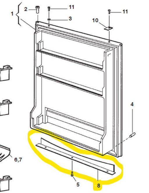 Dometic 3850259015 Refrigerator Trim - Young Farts RV Parts