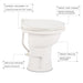 Dometic 410 Series Toilet Standard Profile Bone Porcelain with Pedal Flush Control 9610008260 - Young Farts RV Parts