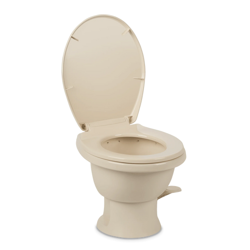 Dometic 411 Series Toilet Low Profile Bone Ceramic with Pedal Flush Control 9610008262 - Young Farts RV Parts