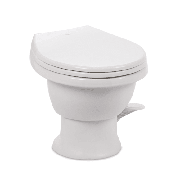 Dometic 411 Series Toilet Low Profile White Ceramic with Pedal Flush Control 9610008263
