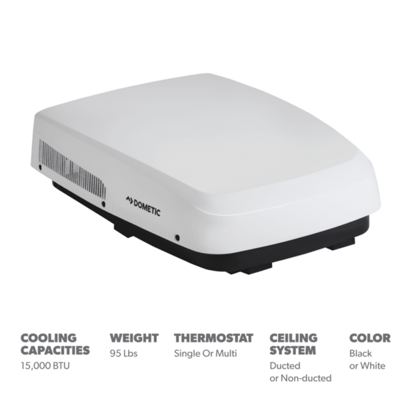 Dometic FJX5557EHPWHCS FreshJet 5 Air Conditioner 15K BTU W/ HP - White