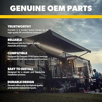 Dometic Power Awning Drive Assembly, Black - 3310423.144U - Young Farts RV Parts