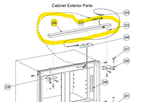 Dometic Refrigerator Top Decor Trim Panel - Young Farts RV Parts