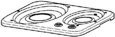 Dometic Stove Top Replacement for Wedgewood DV30 2 Burner Cooktop - White - 57118 - Young Farts RV Parts