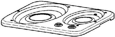 Dometic Stove Top Replacement for Wedgewood DV30 2 Burner Cooktop - White - 57118 - Young Farts RV Parts