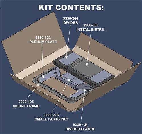 DOMETIC to COLEMAN-MACH Ducted Roof Top Adapter Kit 9330-5221 - Young Farts RV Parts