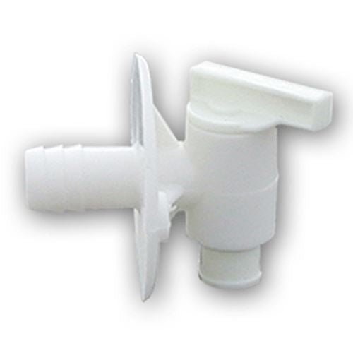 Draincock 3/8Barb Arctic White - Young Farts RV Parts