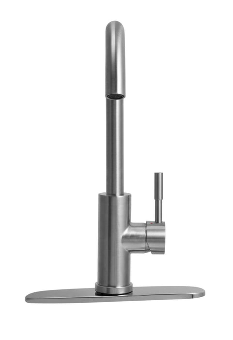 Dura Faucet DF-MK531LK-SN Streamline Gooseneck Kitchen Faucet, Brushed Satin Nickel