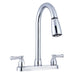 Dura Faucet DF-PK350L-CP - Dura Non-Metallic Dual Lever Pull-Down RV Kitchen Faucet - Chrome Polished - Young Farts RV Parts