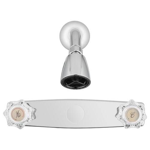 Dura Faucet Shower Control Valve With Shower Head; Chrome Polished - DF - SA601A - CP - Young Farts RV Parts