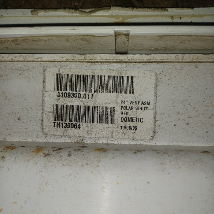 Used DOMETIC 3109350.011 - Air Intake Side Refrigerator Vent- HAS FRAME