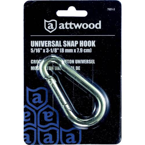 Attwood Marine Spring Loaded Carabiner - Oval - 5/16" Diam - 3-1/8" Length - Max Cap 700 lbs - 7651-3