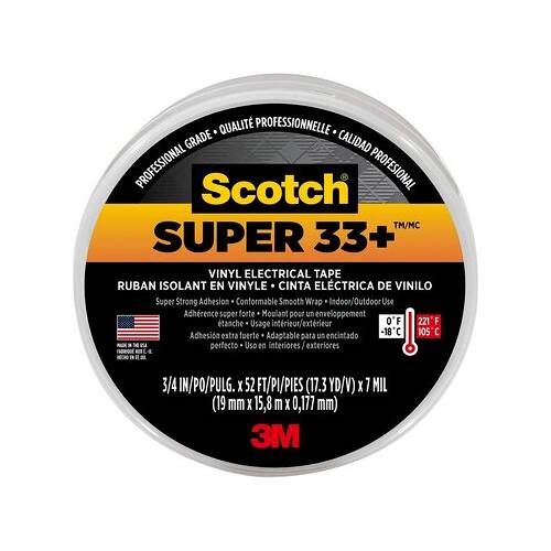 Electrical Scotch Tape - Black; 3/4", 1 Roll - 06132 - Young Farts RV Parts