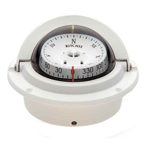 F - 83W Voyager Compass - Flush Mount - White - Young Farts RV Parts
