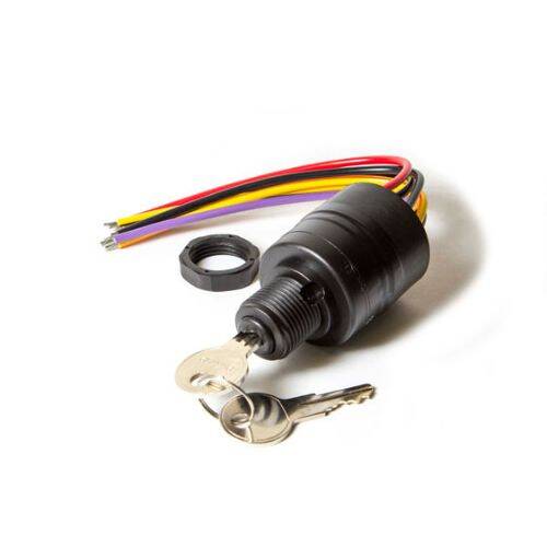 Sierra Marine Ignition Switch - 3 Position/ 6 Screws/ 2 Keys/ O-Ring Sealed Base - MP410702
