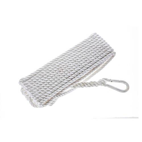 Attwood Marine Boat Anchor Rode - Solid Braided - With Snap Hook; White - 11707-7