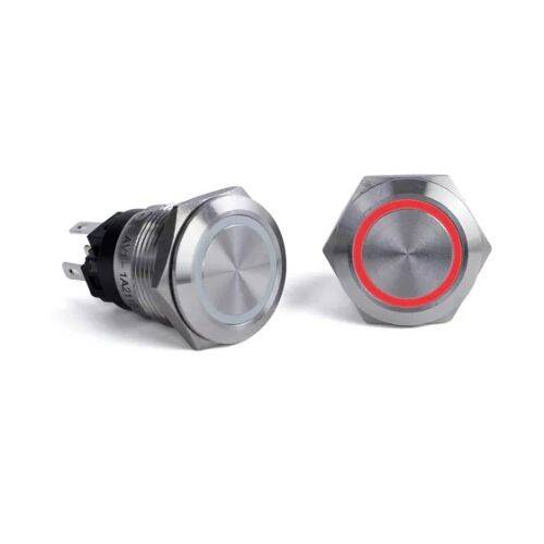 Sierra Marine Push Button Switch - Momentary On/ Off Switch; 10 Amp; Red - AV10030R