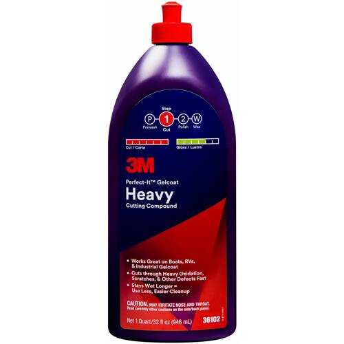 Perfect-It Rubbing Compound - 1 Quart Bottle; White; Case Of 6 - 36102