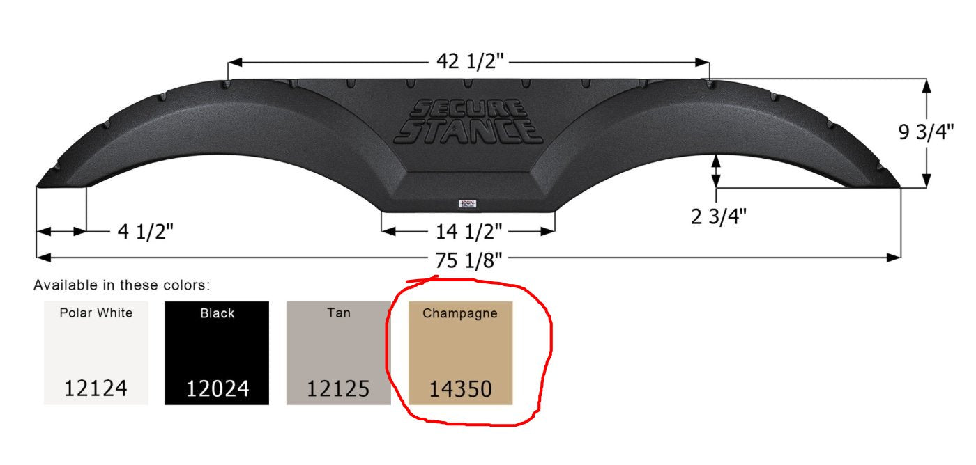 Fender Skirt Icon 14350 - CHAMPAGNE