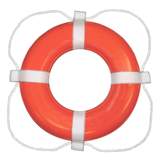 Foam Ring Buoy - 24" - Orange w/White Rope - Young Farts RV Parts
