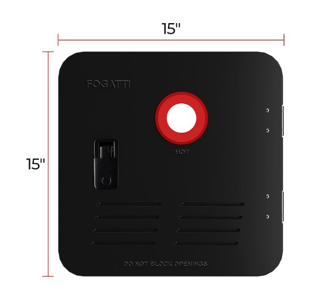 Fogatti FSBD-1515/BLACK Water Heater Access Door (For InstaShower6/8 Plus/8 Pro), Black