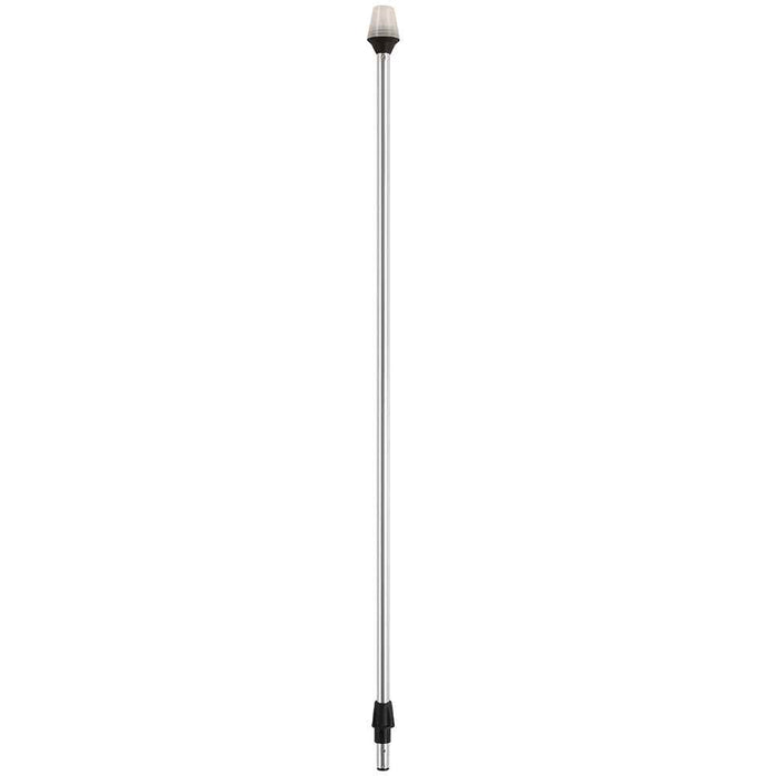 Frosted Globe All - Around Pole Light w/2 - Pin Locking Collar Pole - 12V - 42" - Young Farts RV Parts