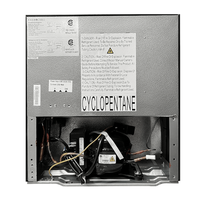 Furrion BC-47-04H Everchill 12VDC Refrigerator, 1.7 Cu. Ft - Black
