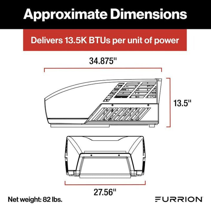 Furrion Chill HE Air Conditioner, 13500 BTU, White - FACR13HESA2-PS-AM
