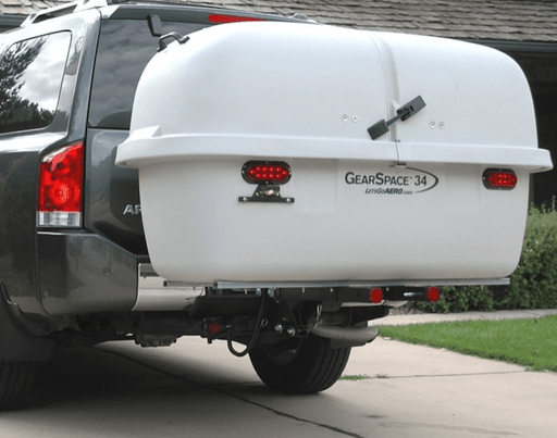 GearSpace Slideout Hitch Cargo Carrier - Light Gray - Young Farts RV Parts