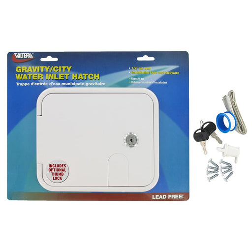Grav/City Water Inlet Hatch White - Young Farts RV Parts